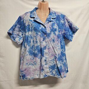 Big Bud Press Blue and Purple Tie-Dye Top